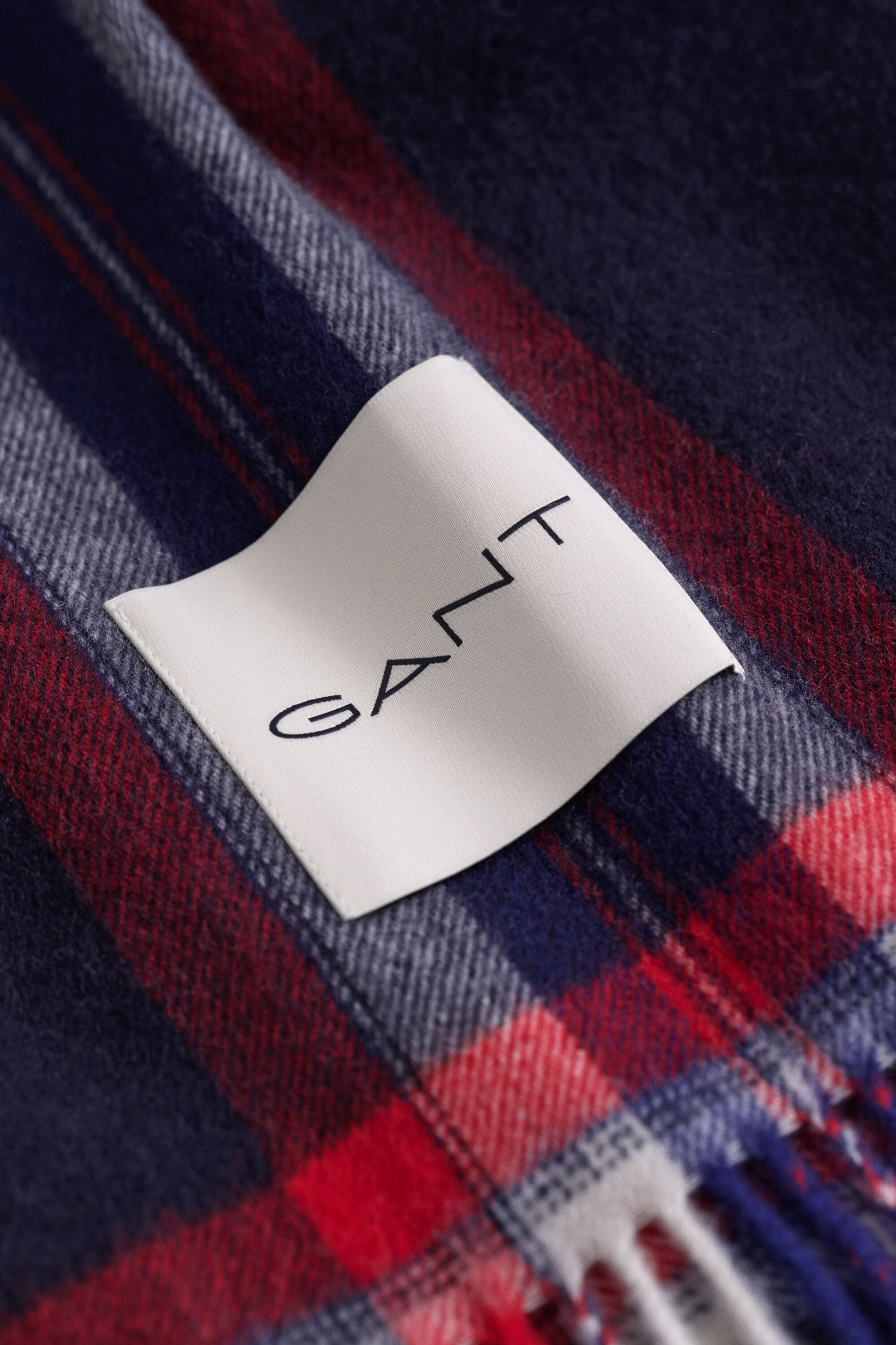 Tartan Wool Scarf — EVENING BLUE