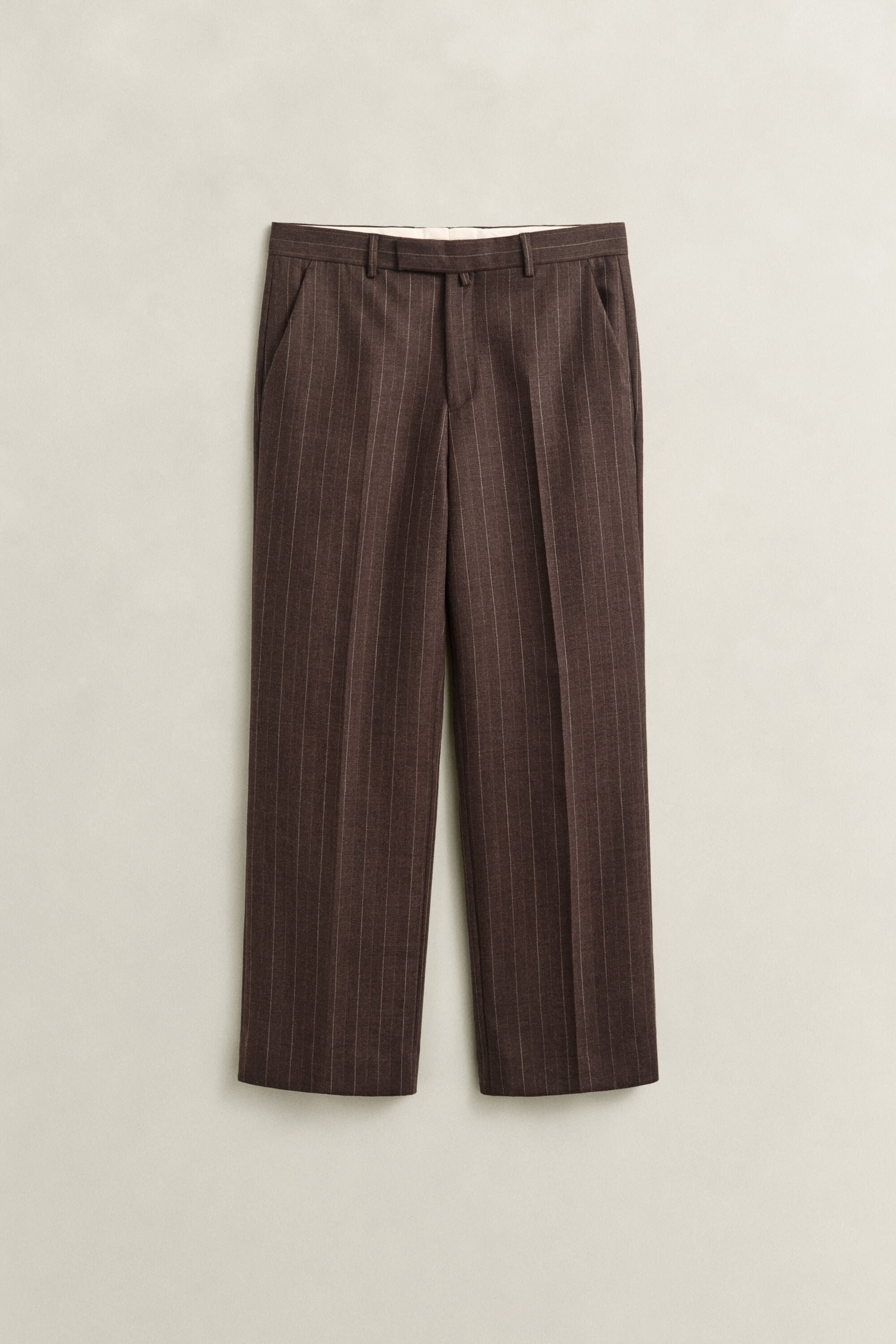 Wool Pinstriped Suit Pants