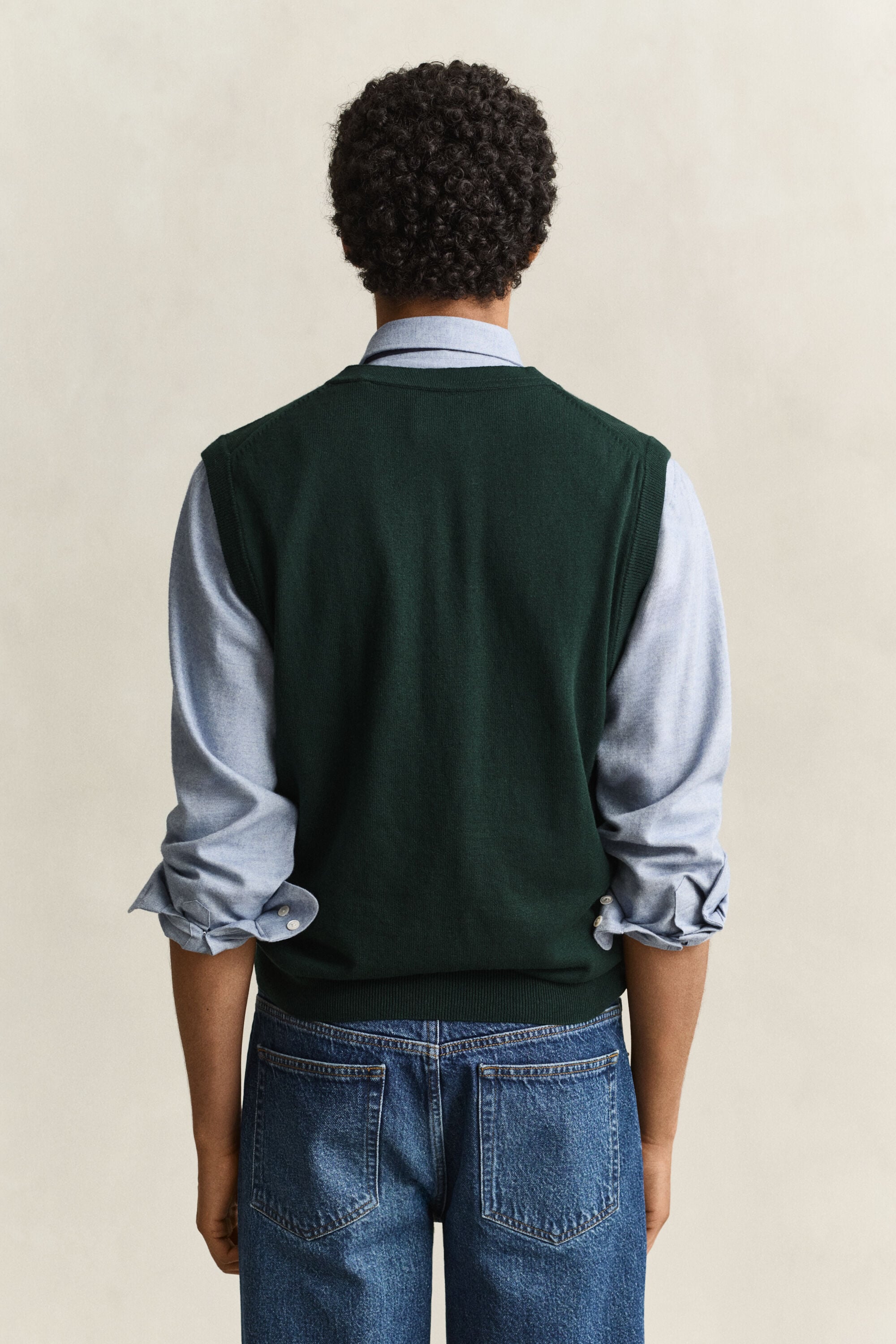 Cotton Wool V-Neck Vest