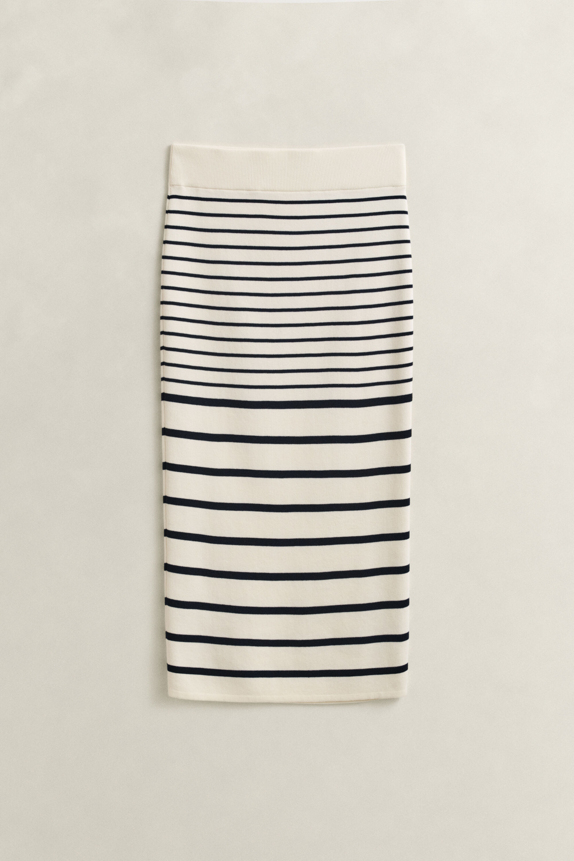 Striped Knitted Pencil Skirt