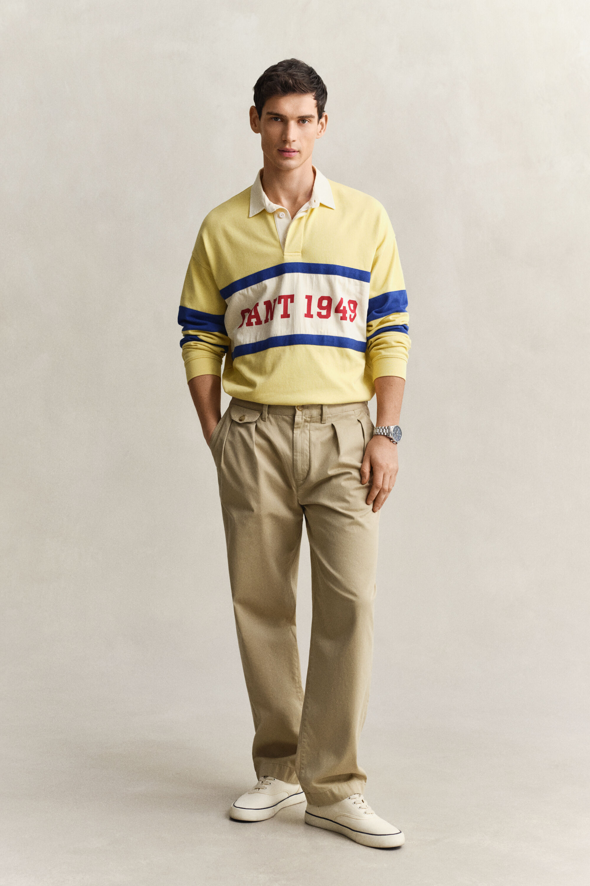 Relaxed Fit Cotton Twill Chinos
