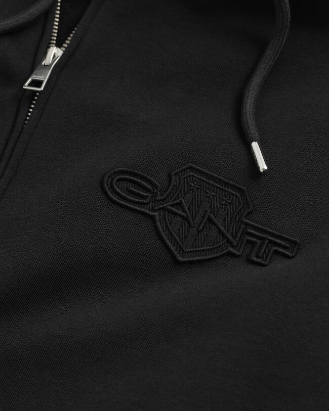 Tonal Shield Zip Hoodie