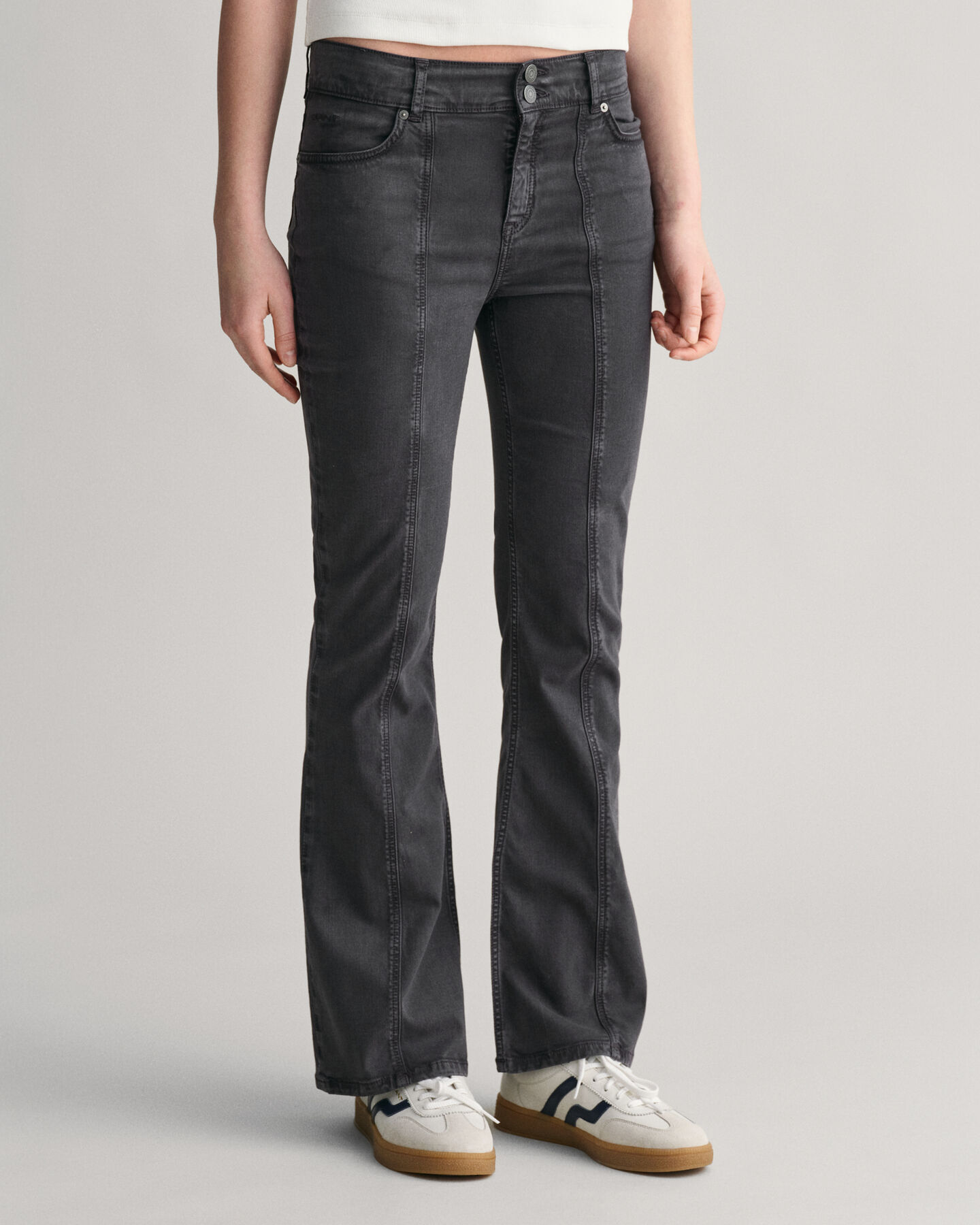 Teen Girls Low-Waisted Stretchy Bootcut Pants