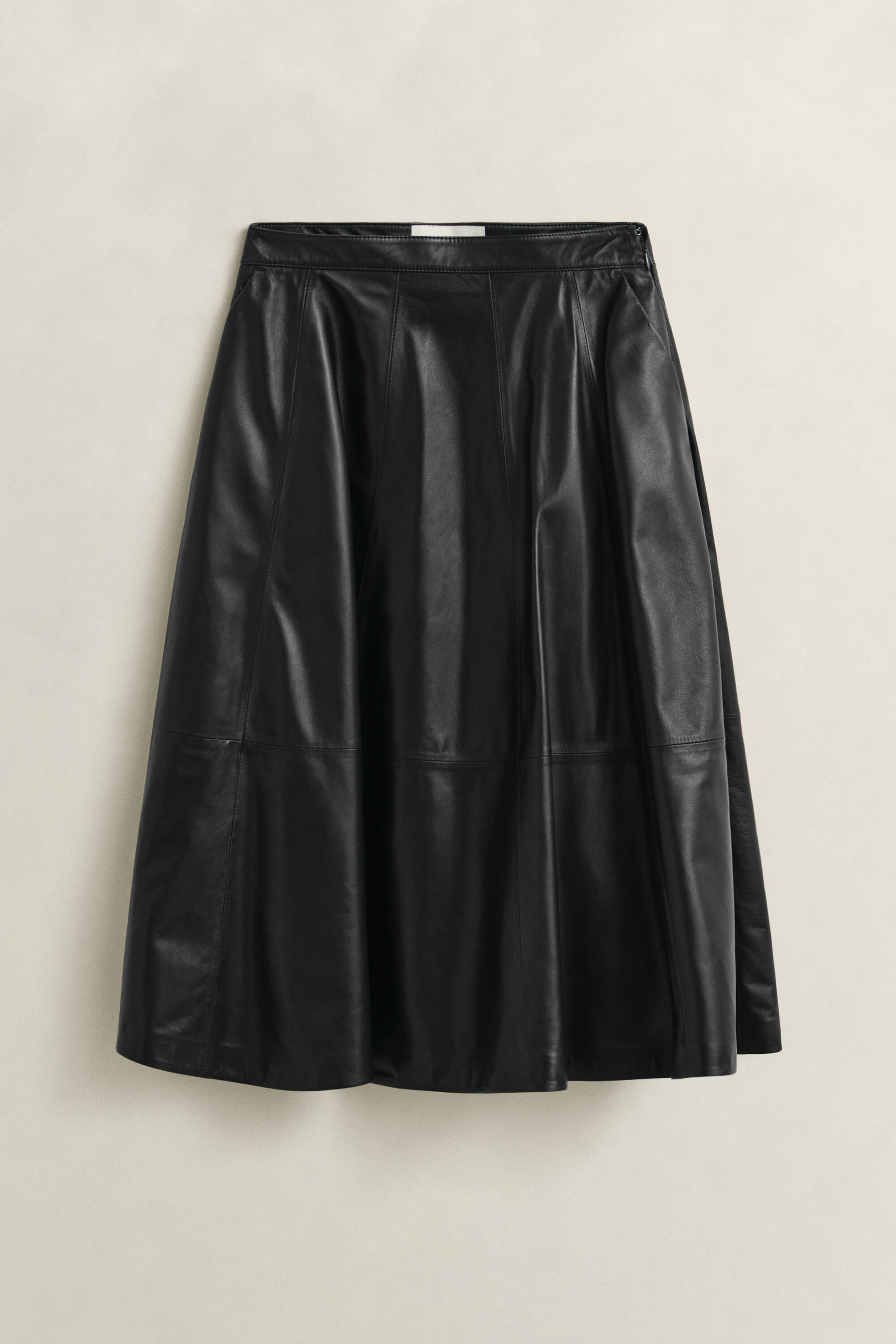 Flared Leather Skirt