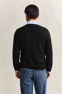 Cotton Cable Knit Crew Neck Sweater