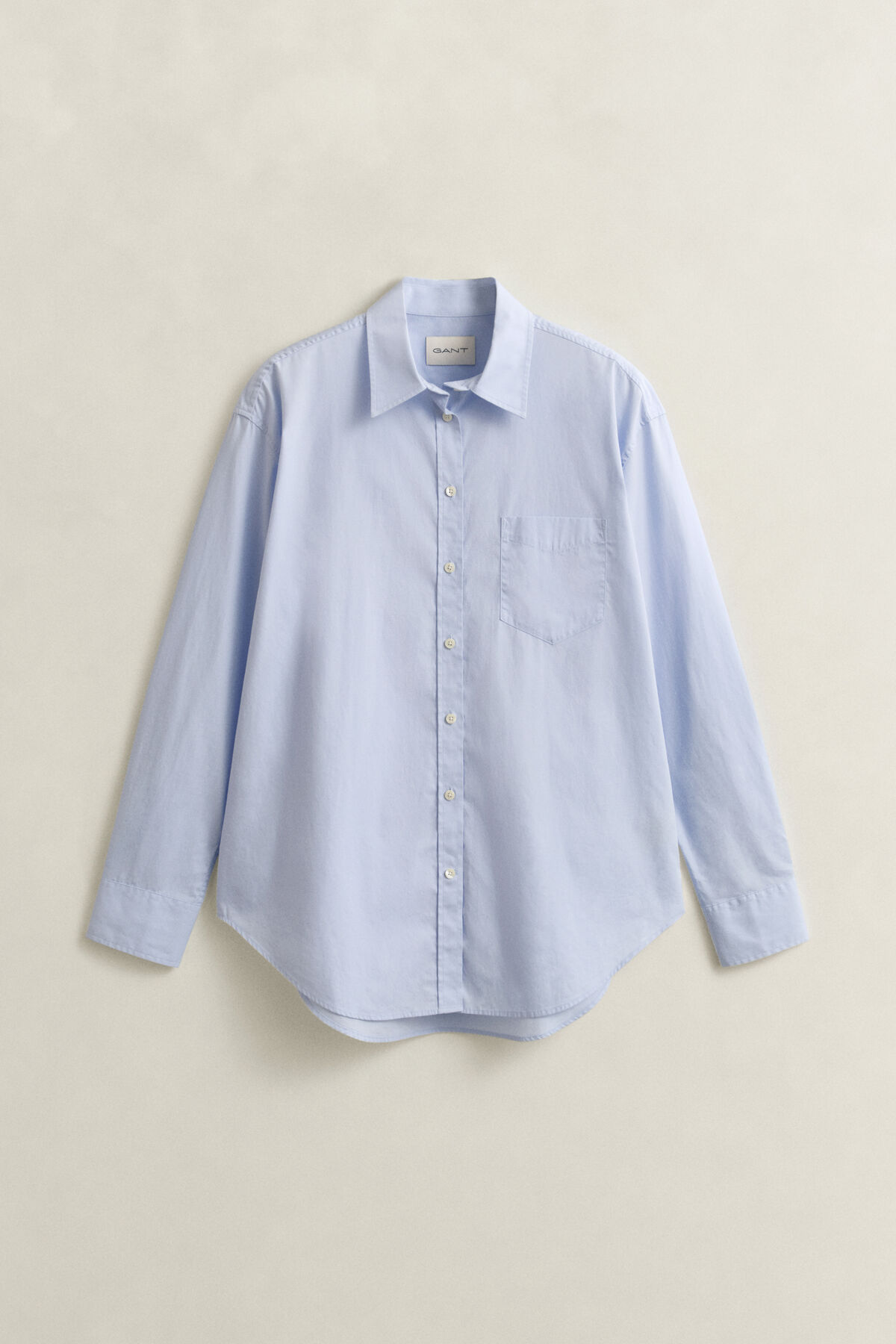 Relaxed Fit Classic Poplin Shirt — LIGHT BLUE