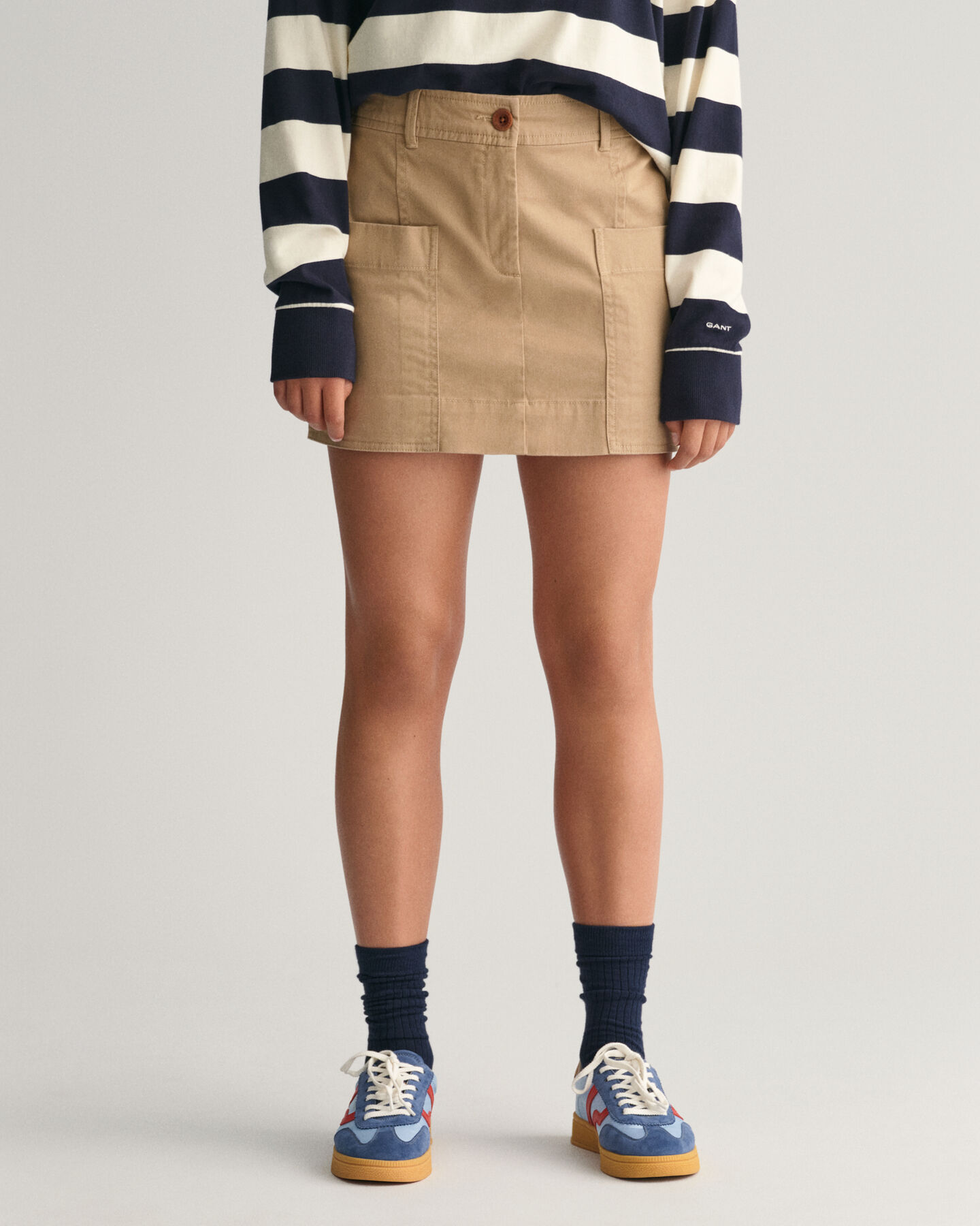 Teen Girls Mini Chino Skirt