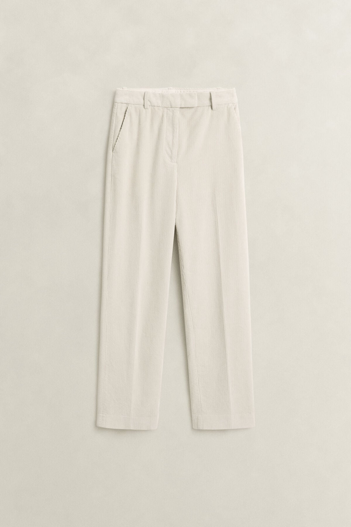 Tailored Corduroy Pants — CLAY BEIGE