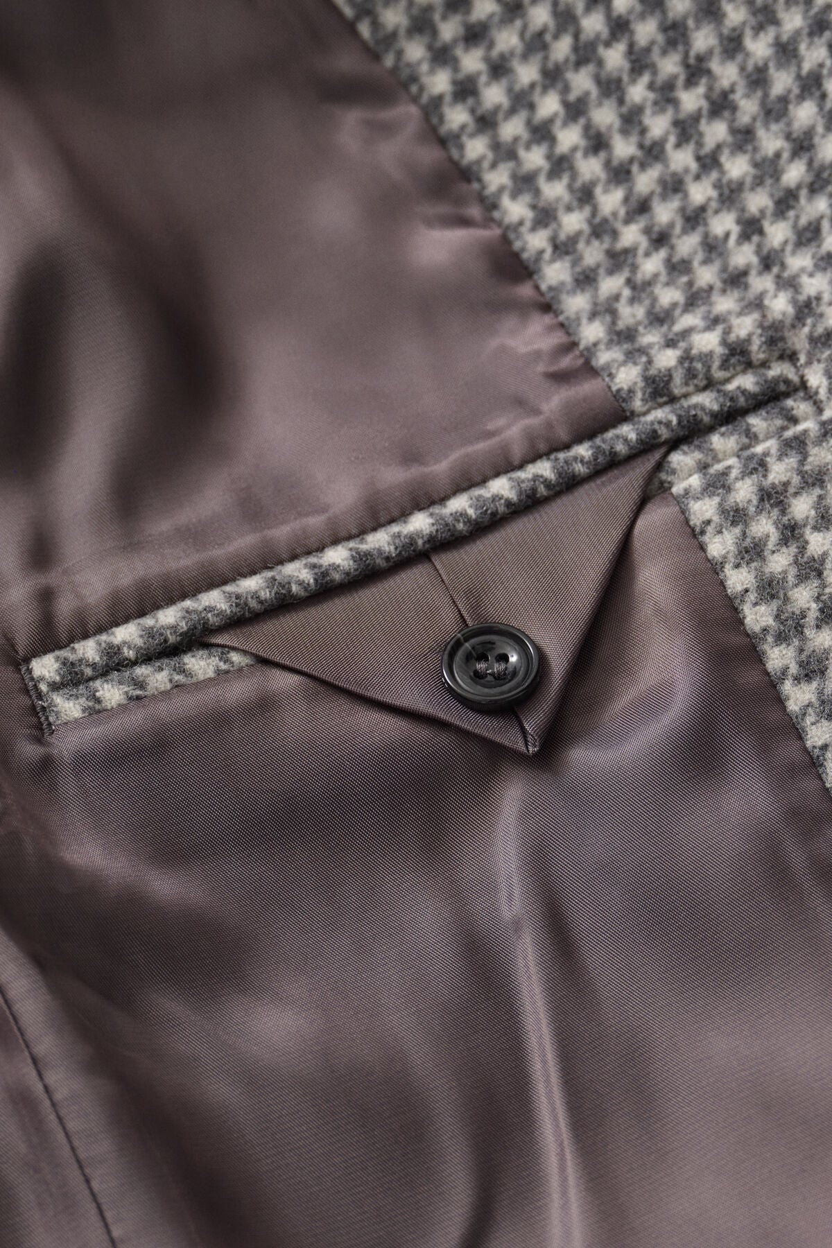 Houndstooth Blazer — DARK GREY MELANGE