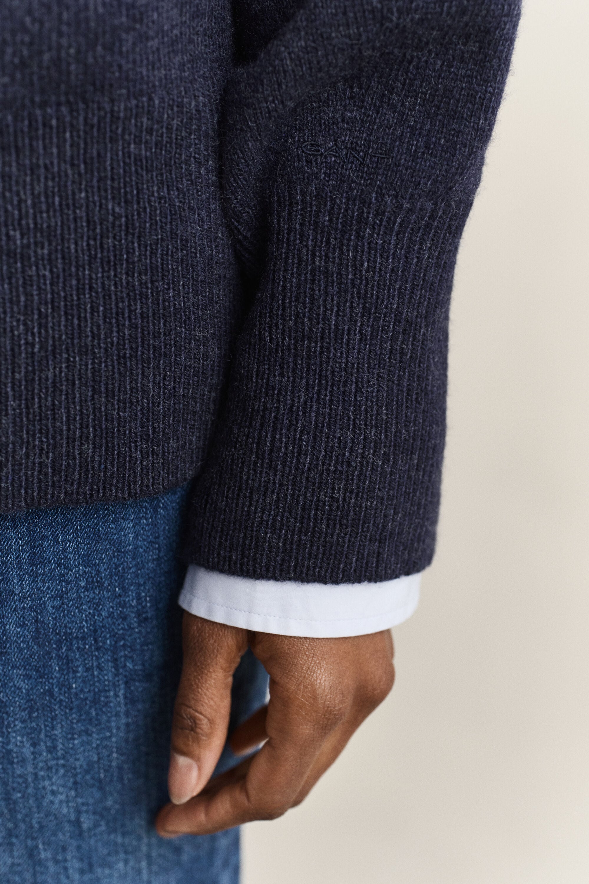 Wool Cashmere Crew Neck Sweater
