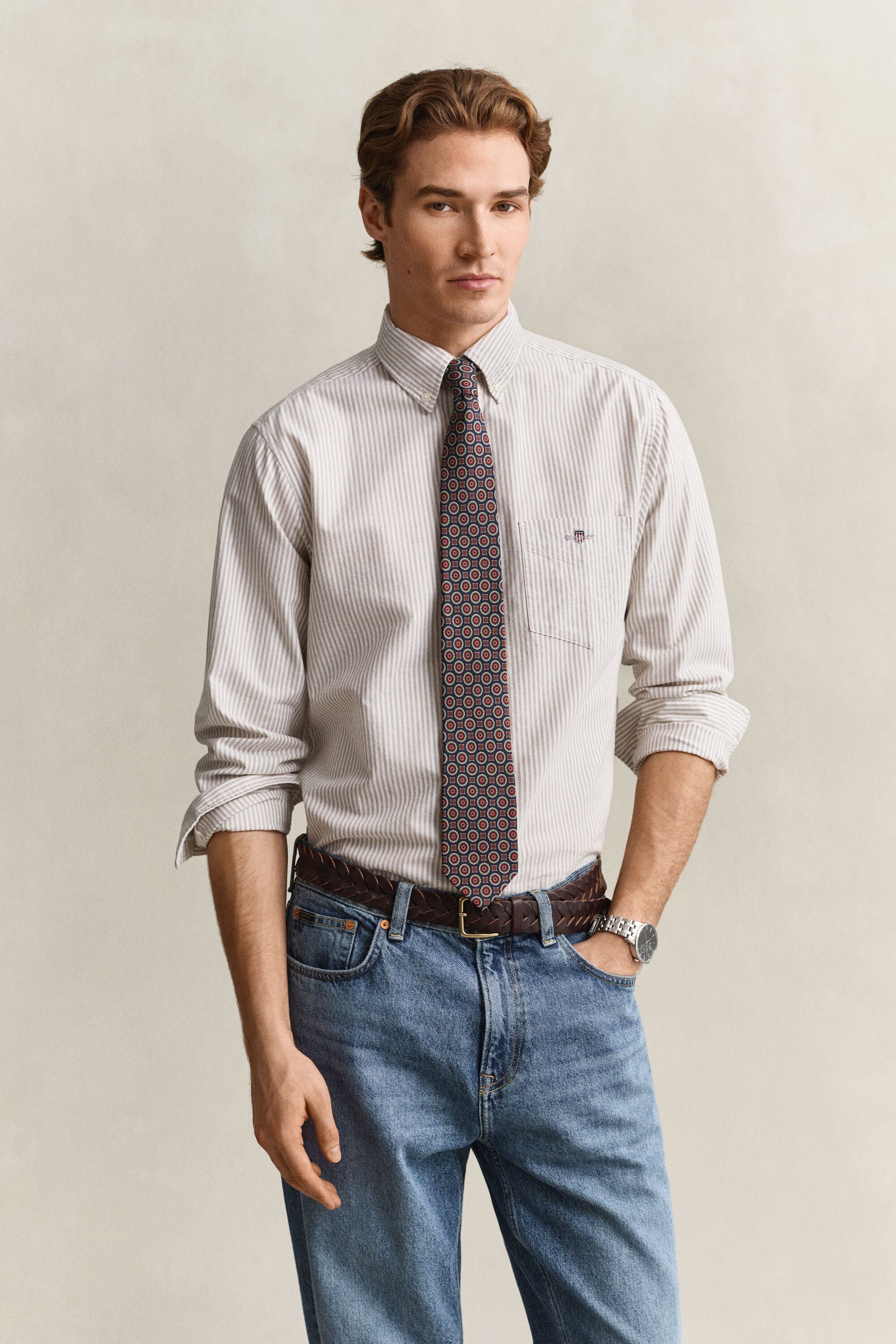 Banker Stripe Classic Oxford Shirt