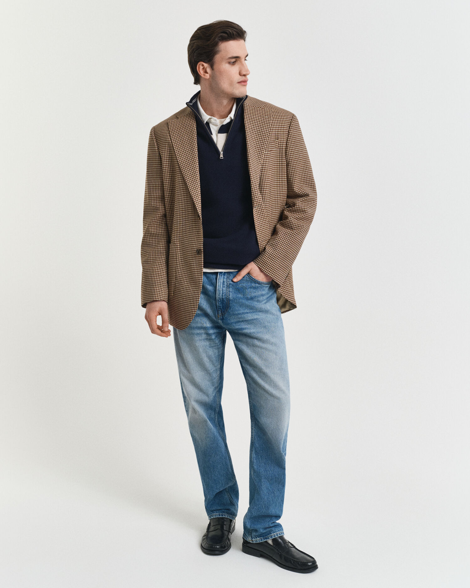 ~40's cotton piqué jacket Double-Knit Cotton-Blend Piqué Shirt Jacket in Shirt Jackets | Vince