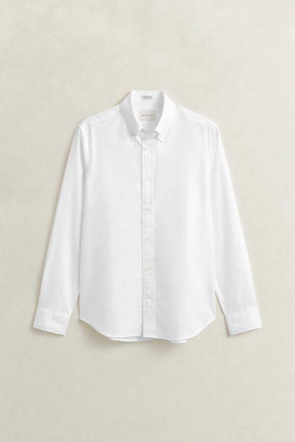 Twill Dress Shirt — WHITE