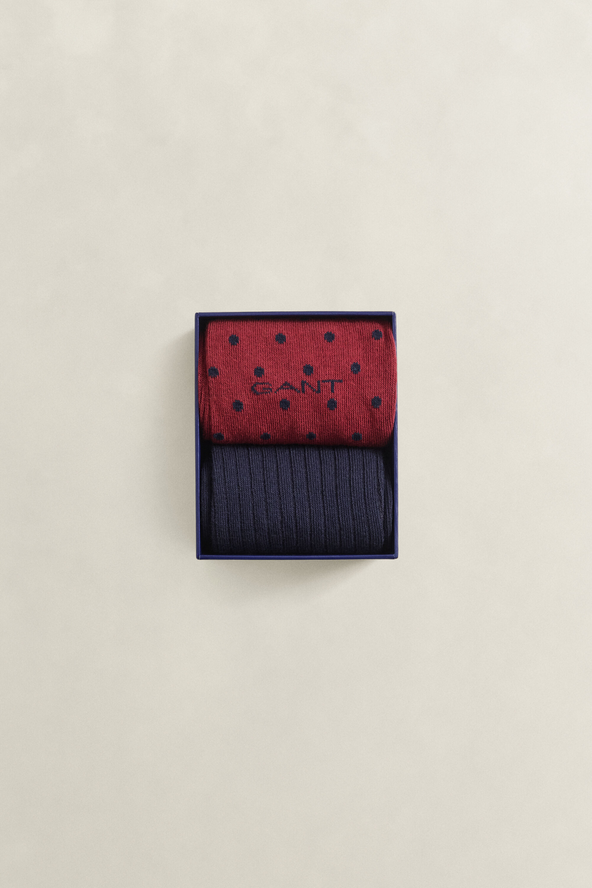 2-Pack Dotted & Ribbed Socks Gift Box
