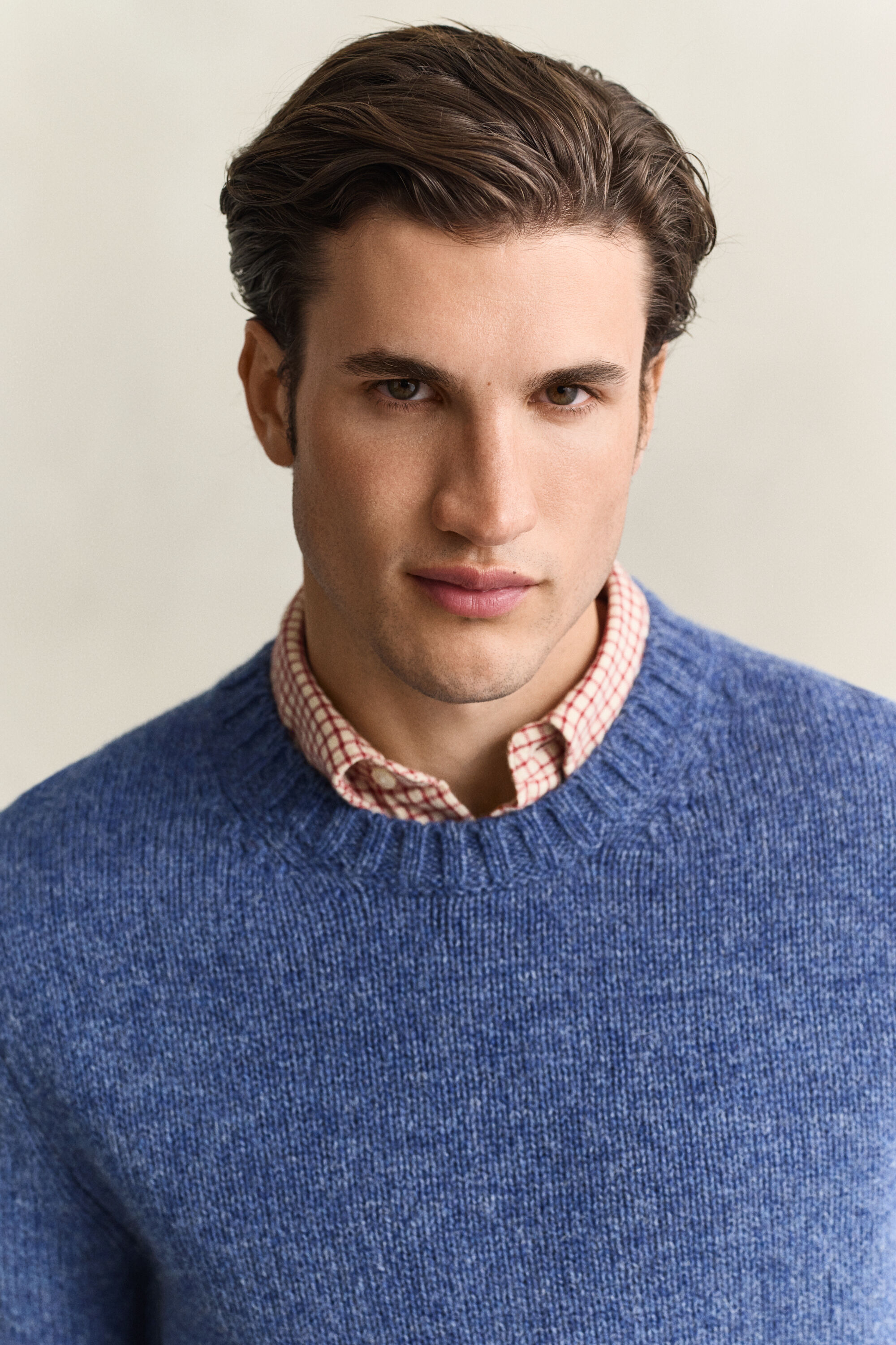 Brushed Wool Crew Neck Sweater