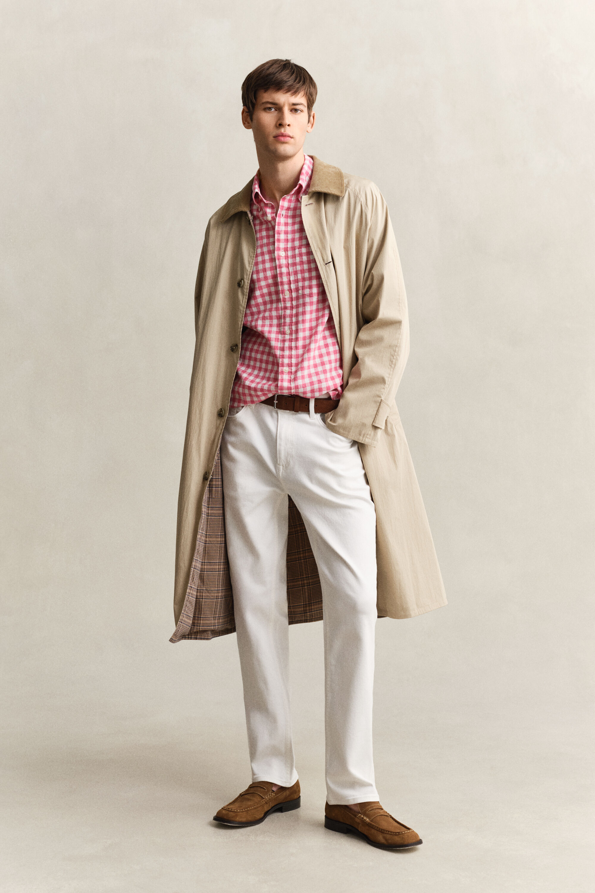 Gingham Linen Blend Shirt