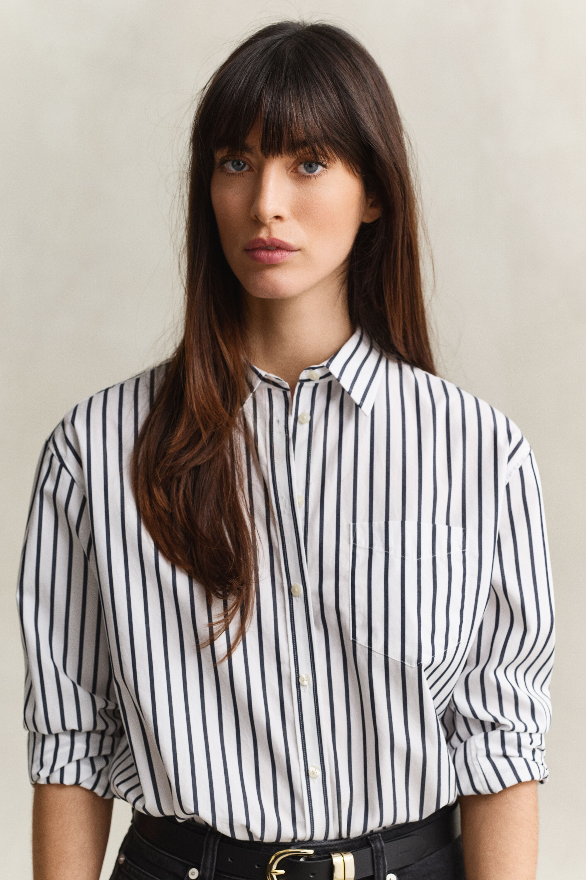 Relaxed Fit Striped Classic Poplin Shirt