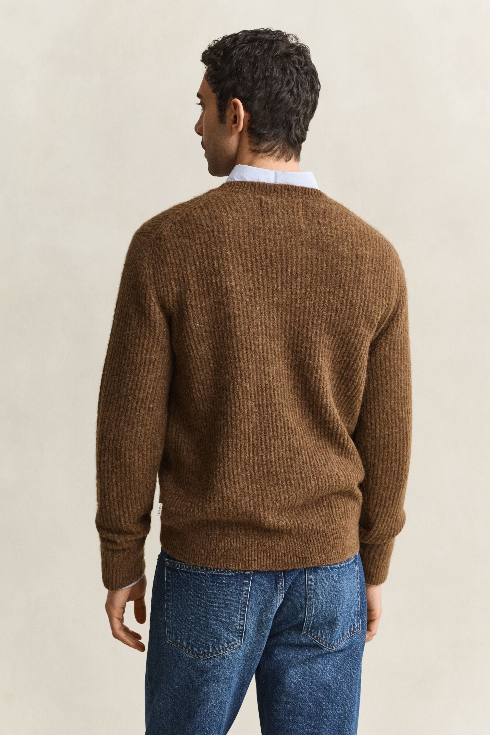 Alpaca Wool Blend Crew Neck Sweater