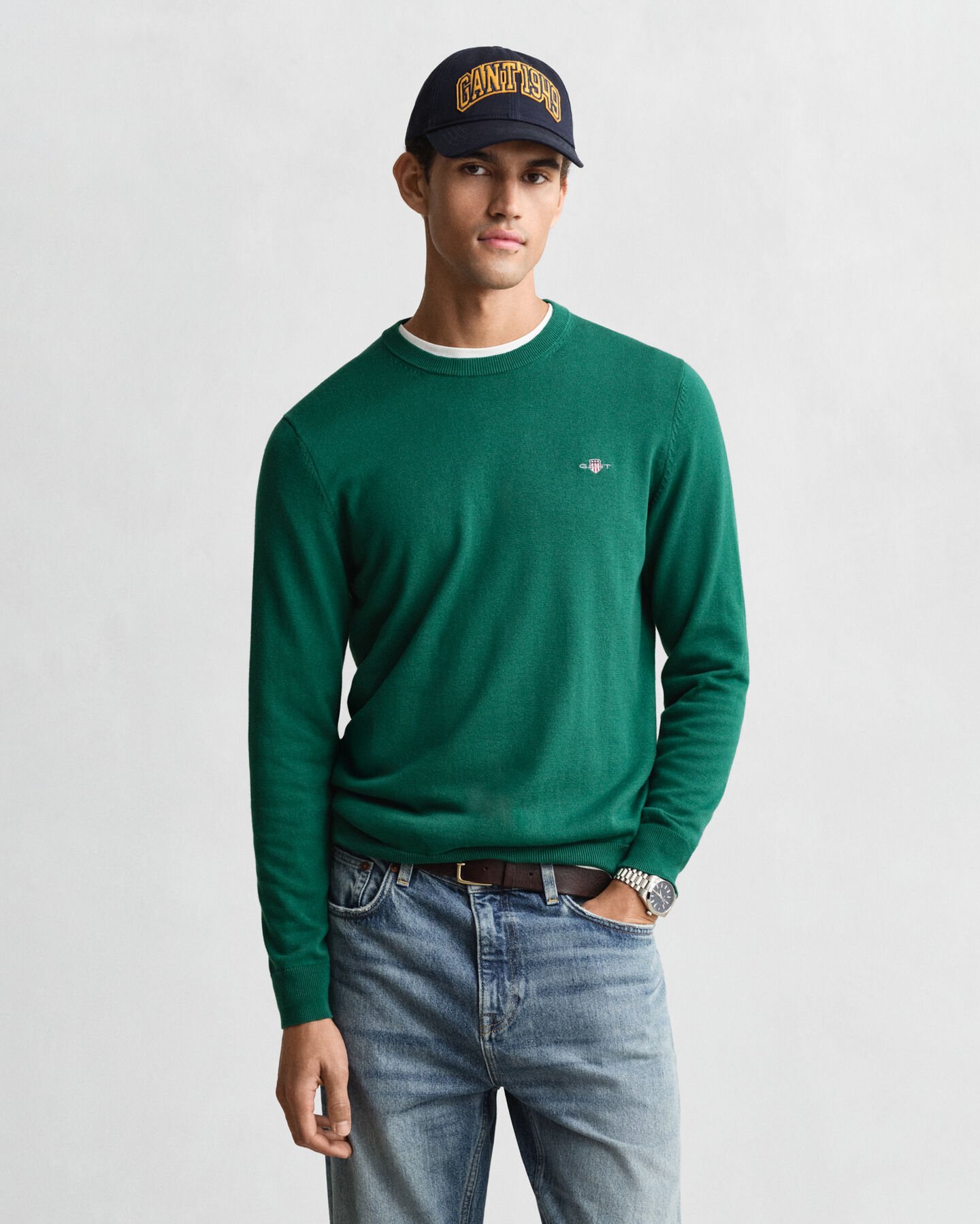 Classic Cotton Crew Neck Sweater