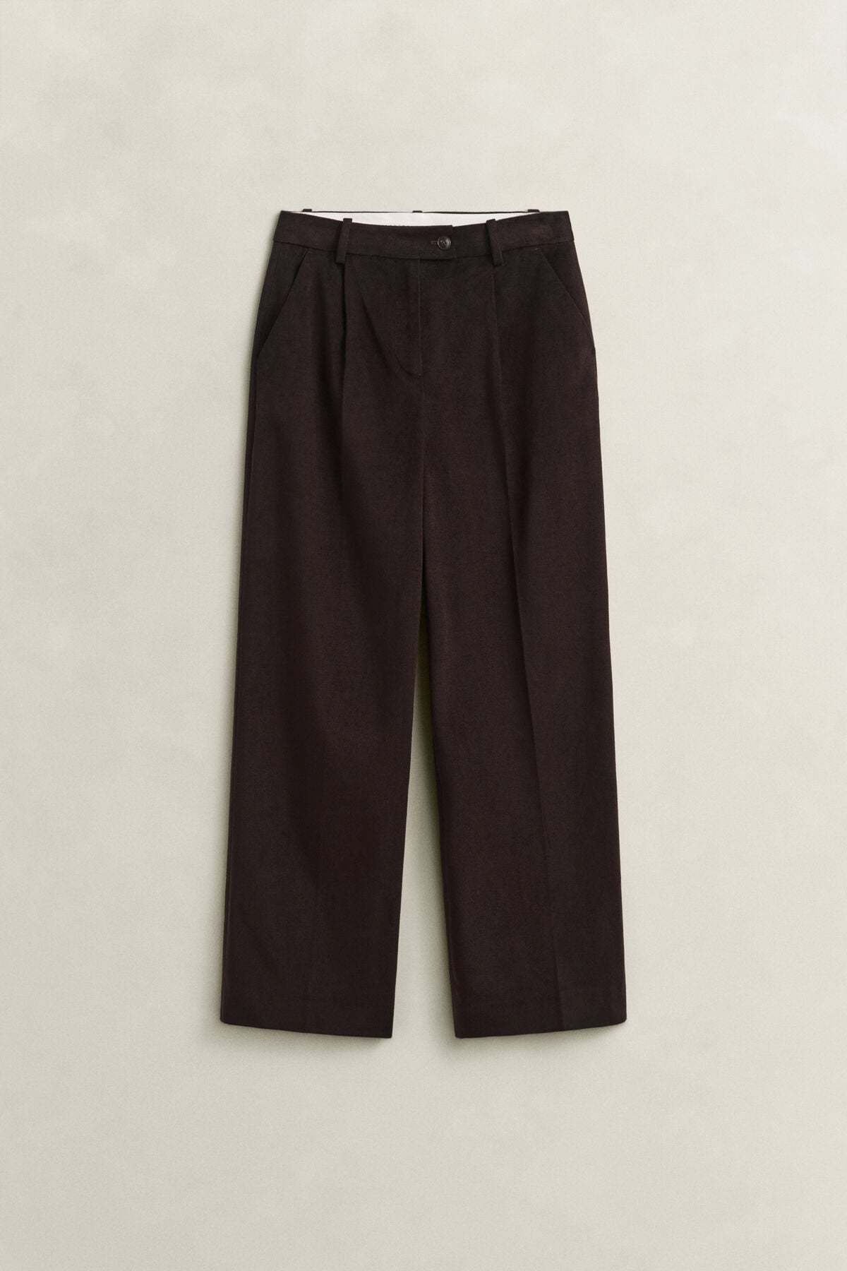Twill Velvet Pants — DEEP BROWN
