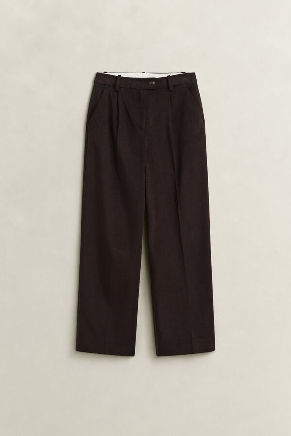 Twill Velvet Pants — DEEP BROWN