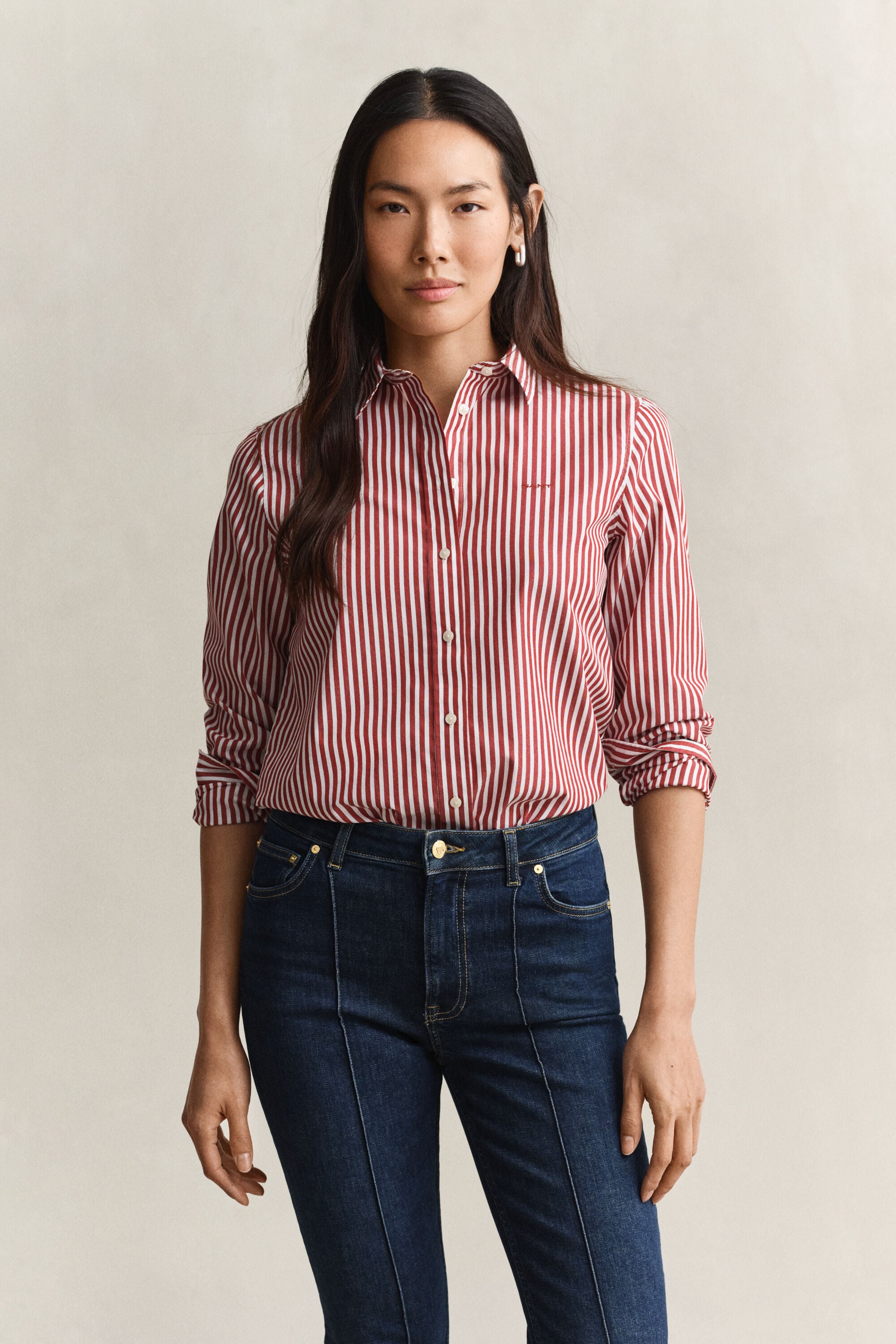 Regular Fit Striped Classic Poplin Shirt