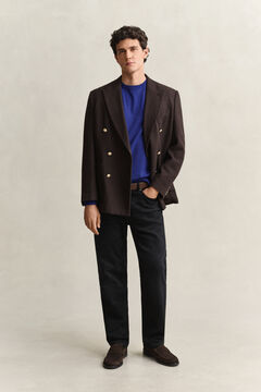 Cotton Crew Neck Sweater — CRISP BLUE 5