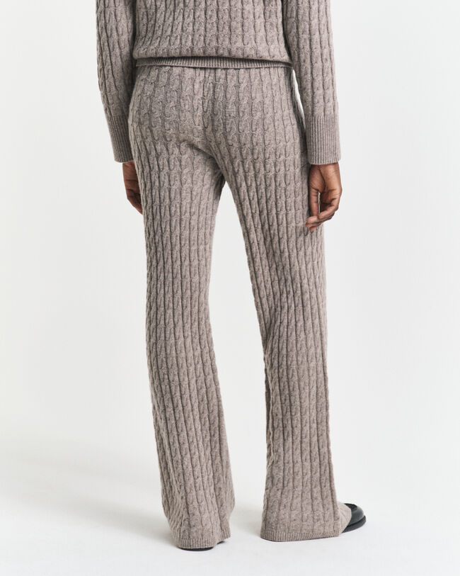 Cable Knit Wool Pants