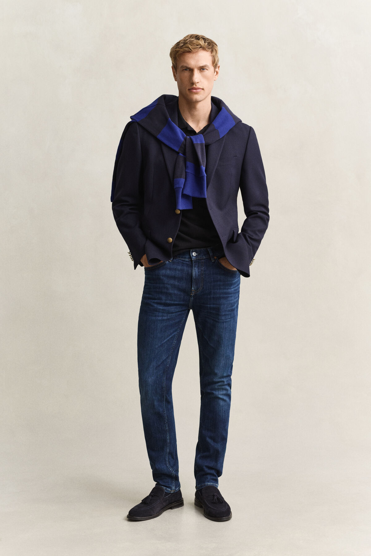 Slim Jeans — MID BLUE WORN IN