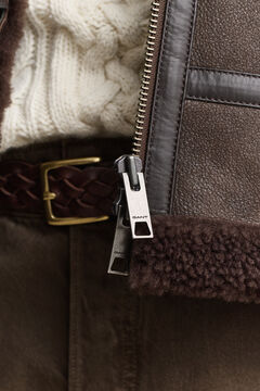 Shearling Jacket — BLACK BROWN 5