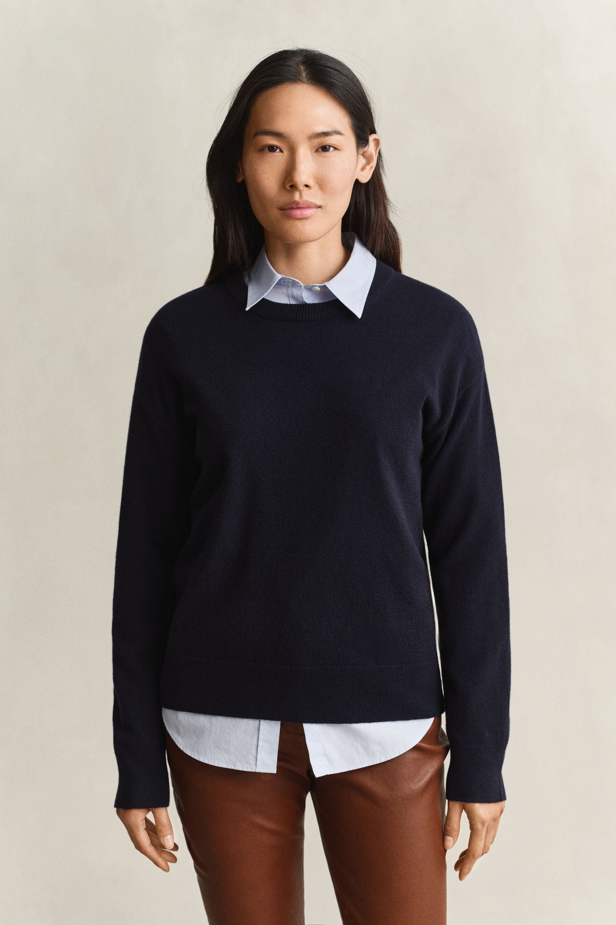 Superfine Lambswool Crew Neck Sweater