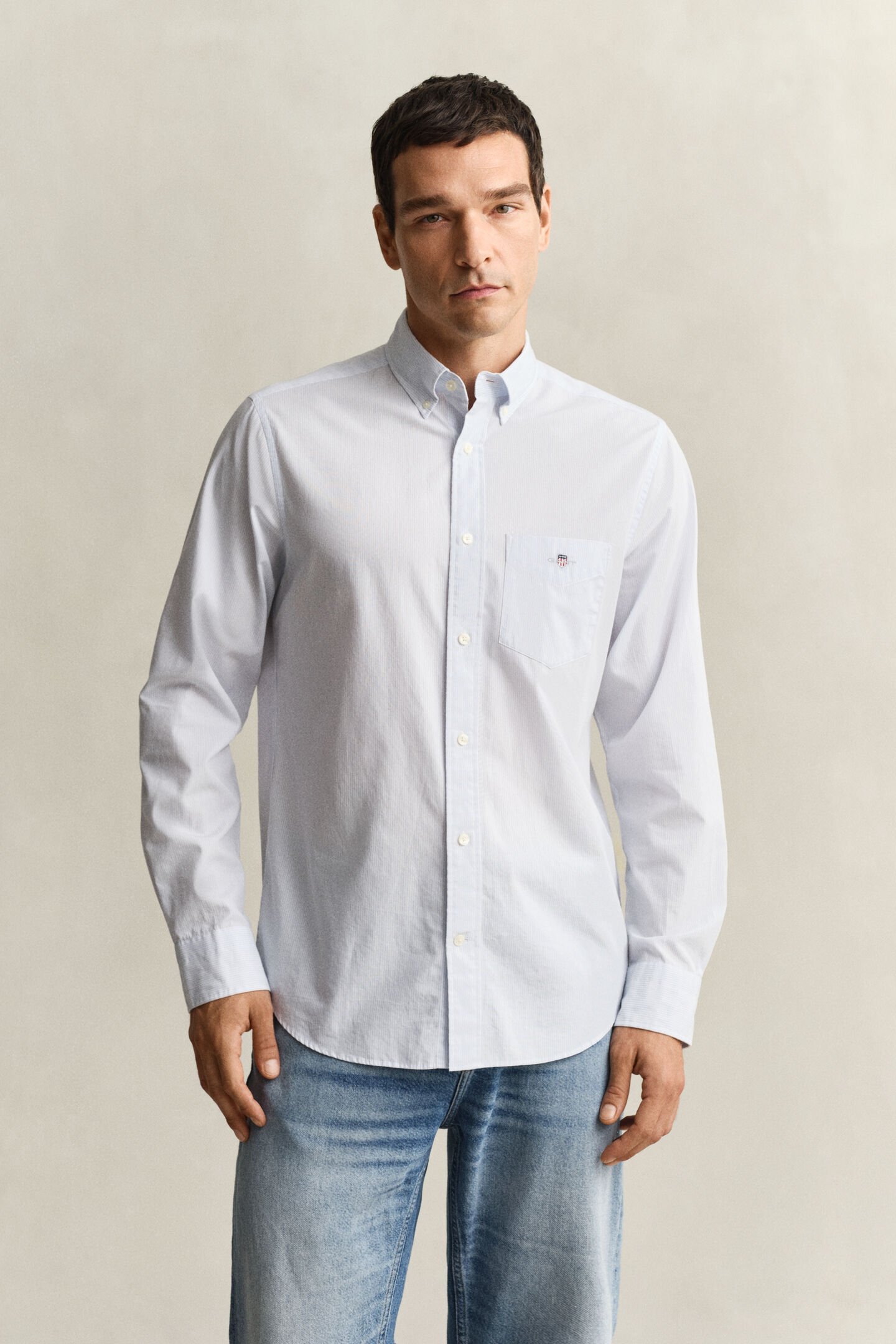 Banker Stripe Classic Poplin Shirt