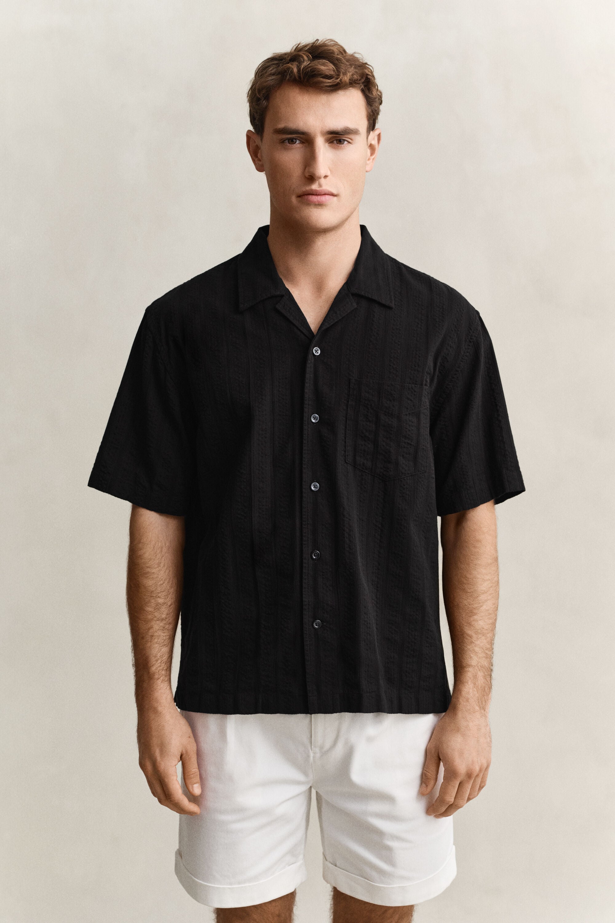 Relaxed Fit Dobby Striped Shirt