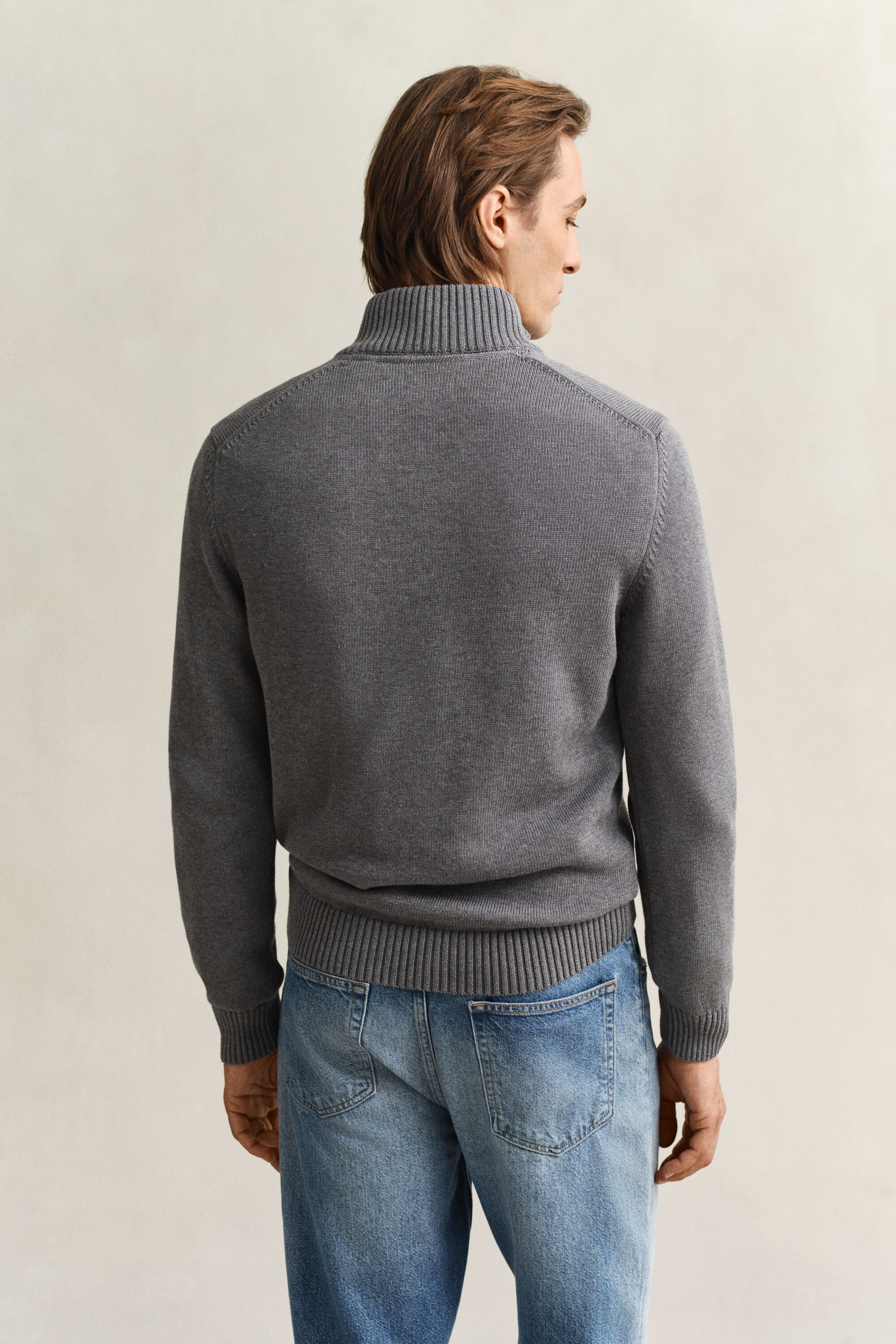 Casual Cotton Half-Zip Sweater