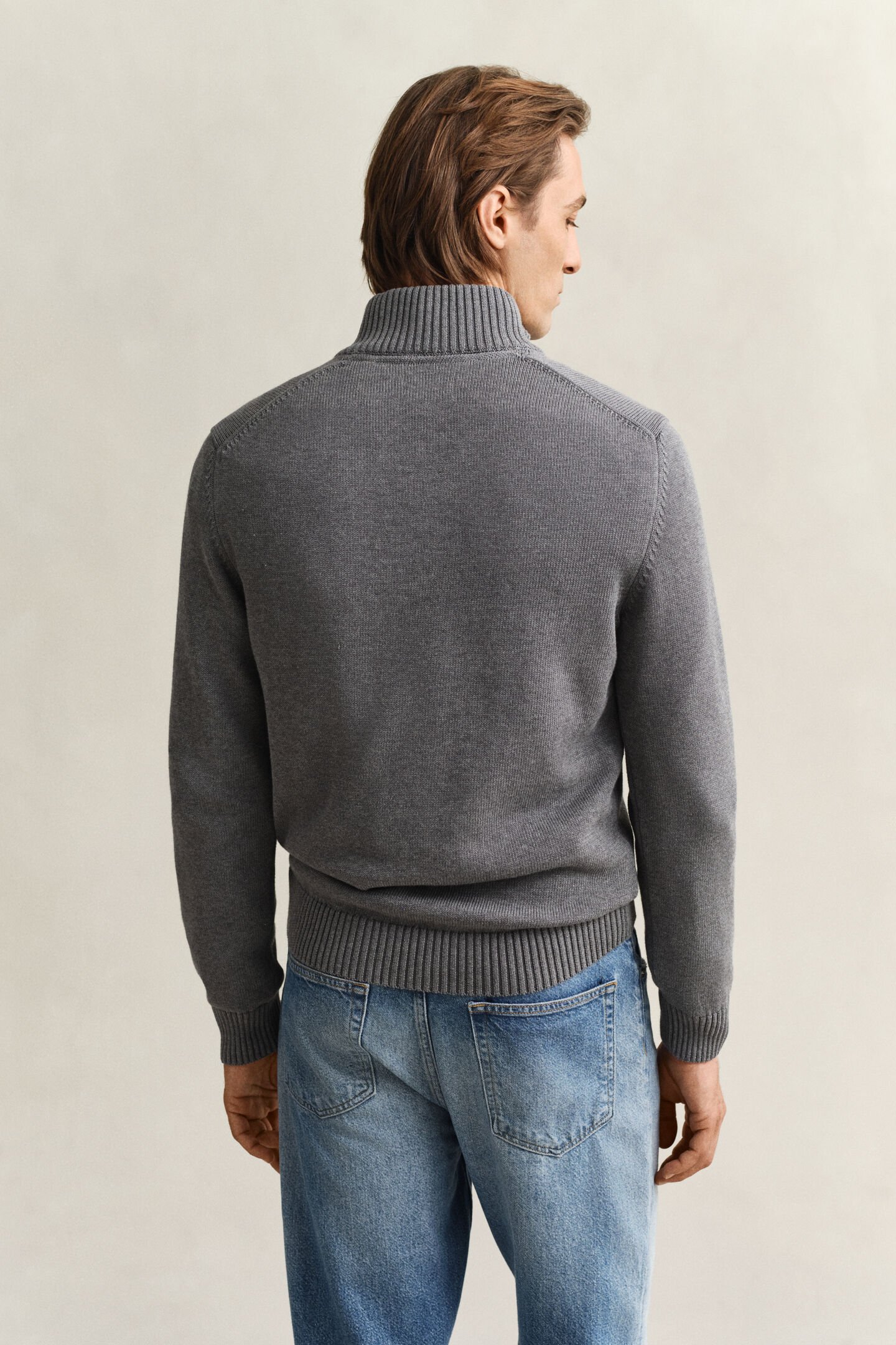 Casual Cotton Half-Zip Sweater