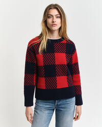 Buffalo Checked Crew Neck Sweater