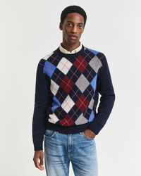 Argyle Crew Neck Sweater