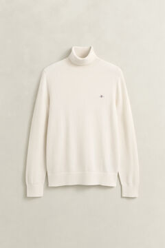 Wool Cotton Turtleneck Sweater — CREAM 1