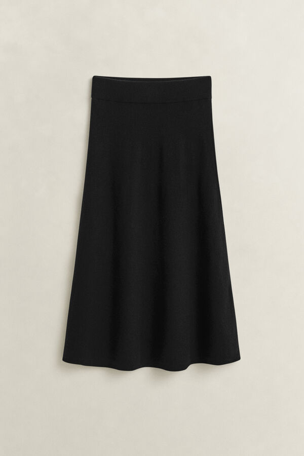 Lambswool Skirt — BLACK
