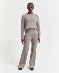 Cable Knit Wool Pants