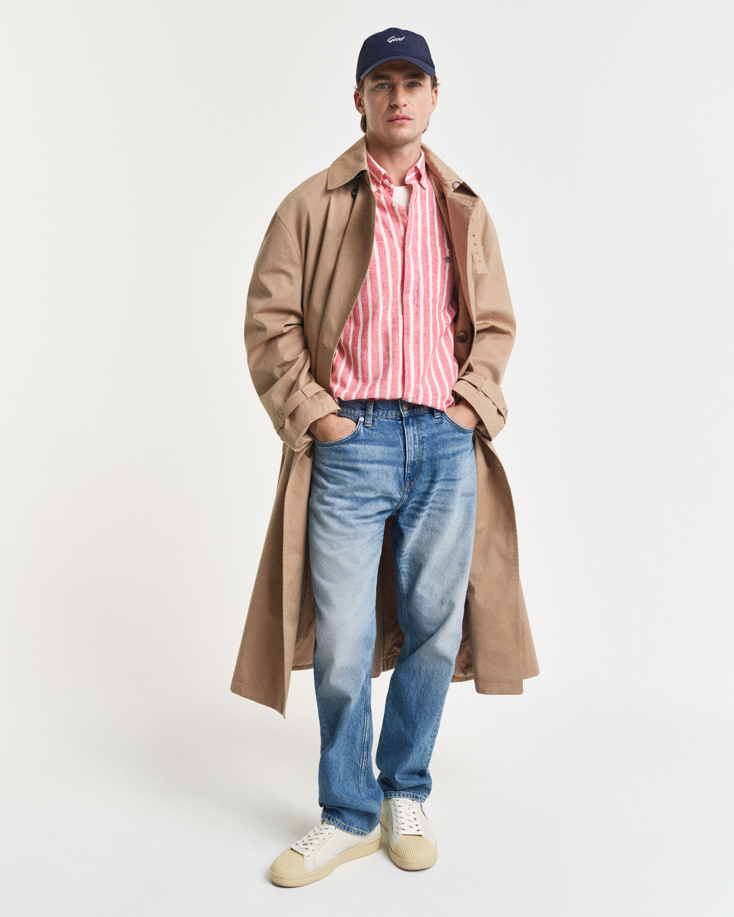 Regular Fit Striped Cotton Linen Shirt