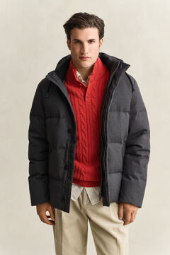 Flannel Down Jacket — BLACK GREY 7