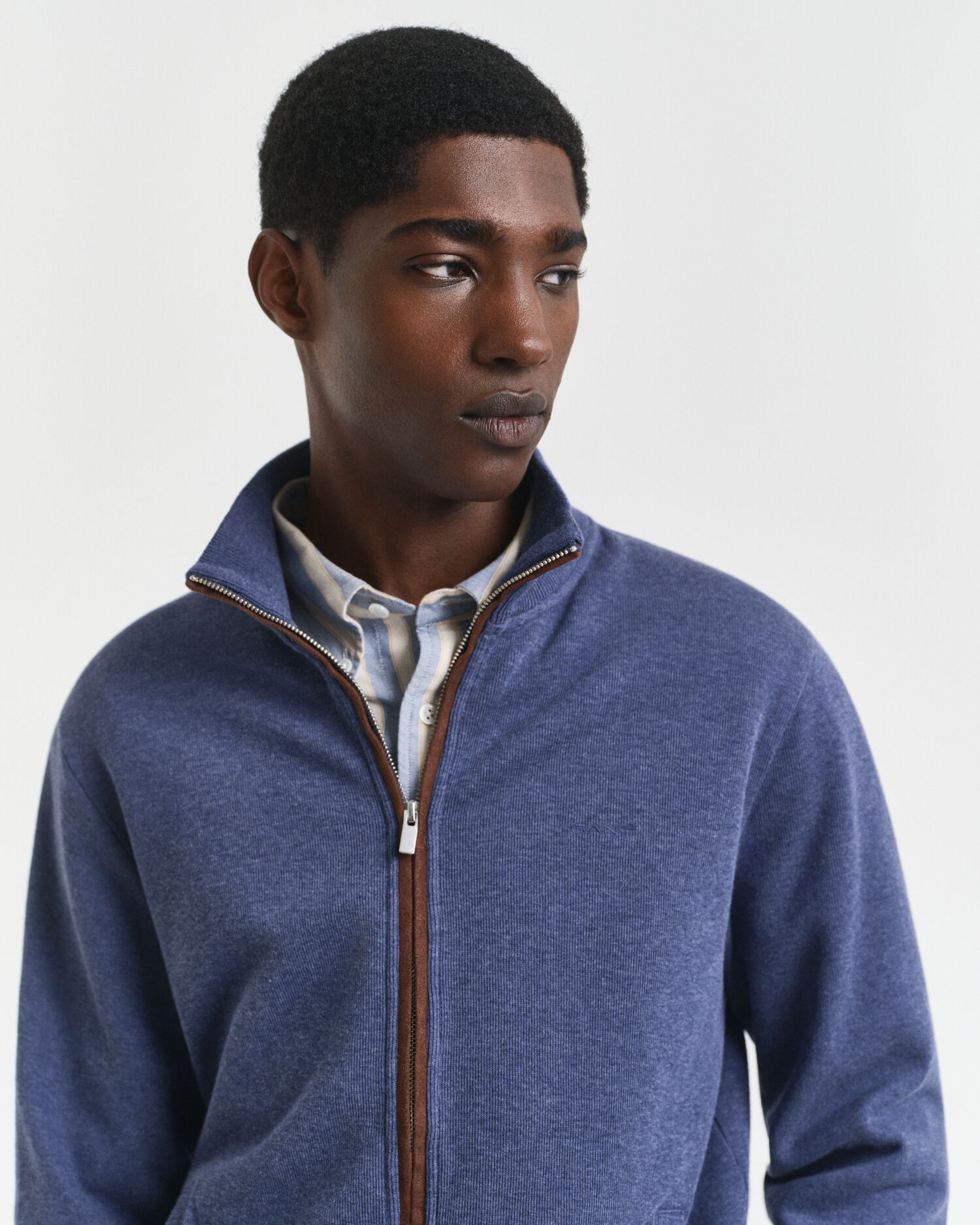 Sacker Rib Zip Cardigan - GANT