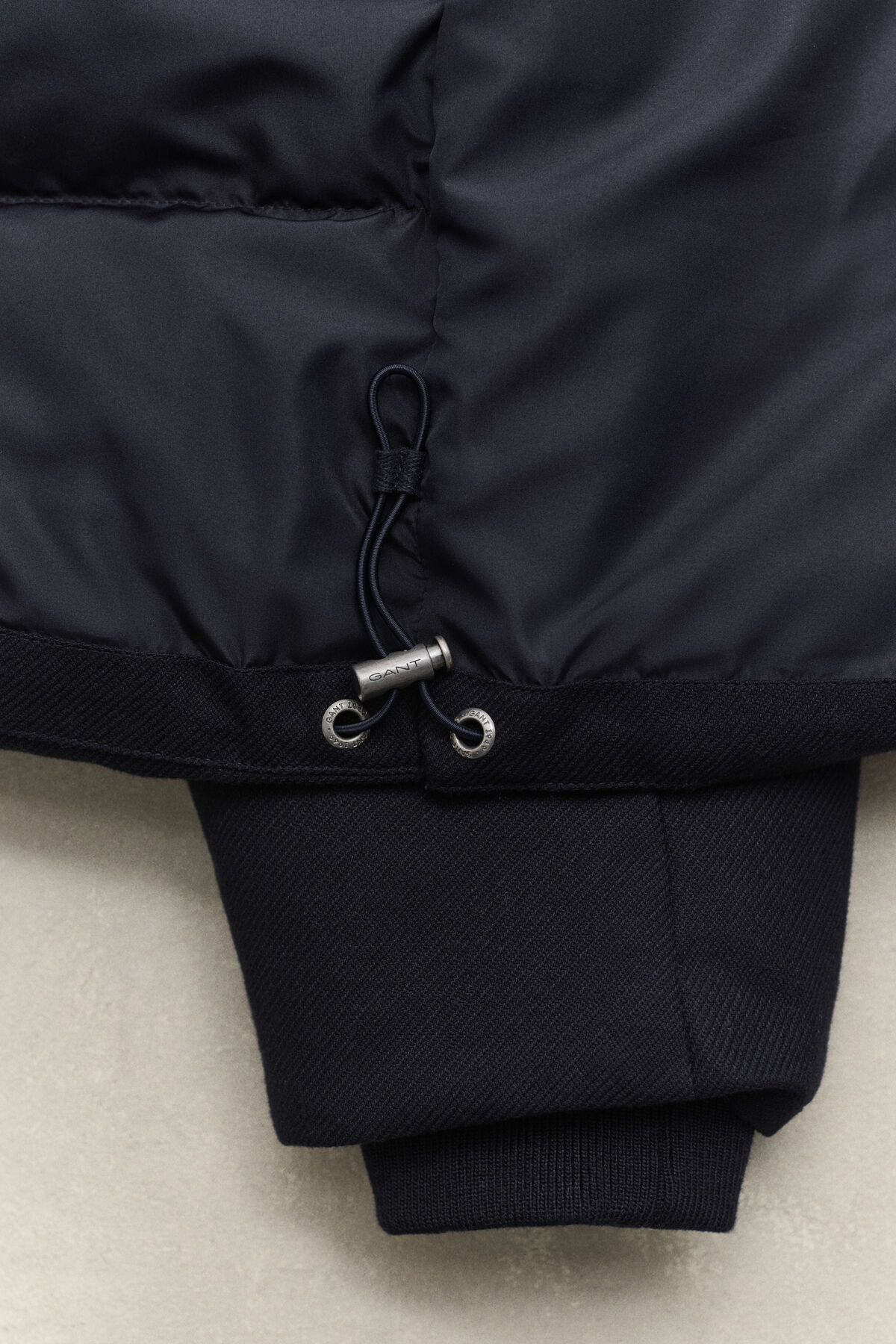 Flannel Down Jacket — EVENING BLUE