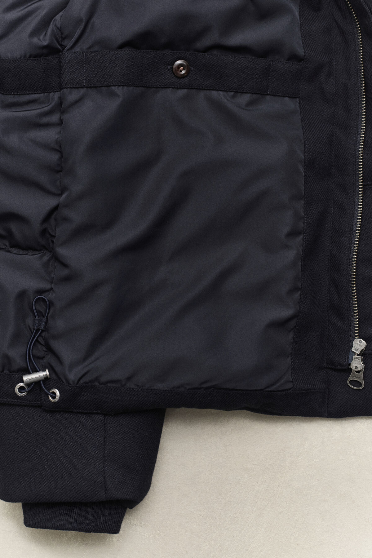 Flannel Down Jacket — EVENING BLUE
