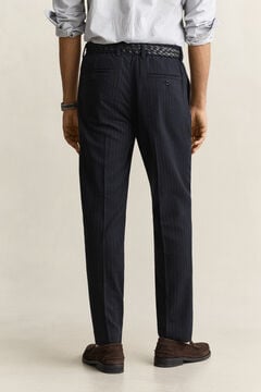 Tapered Wool Flannel Pants — EVENING BLUE 3