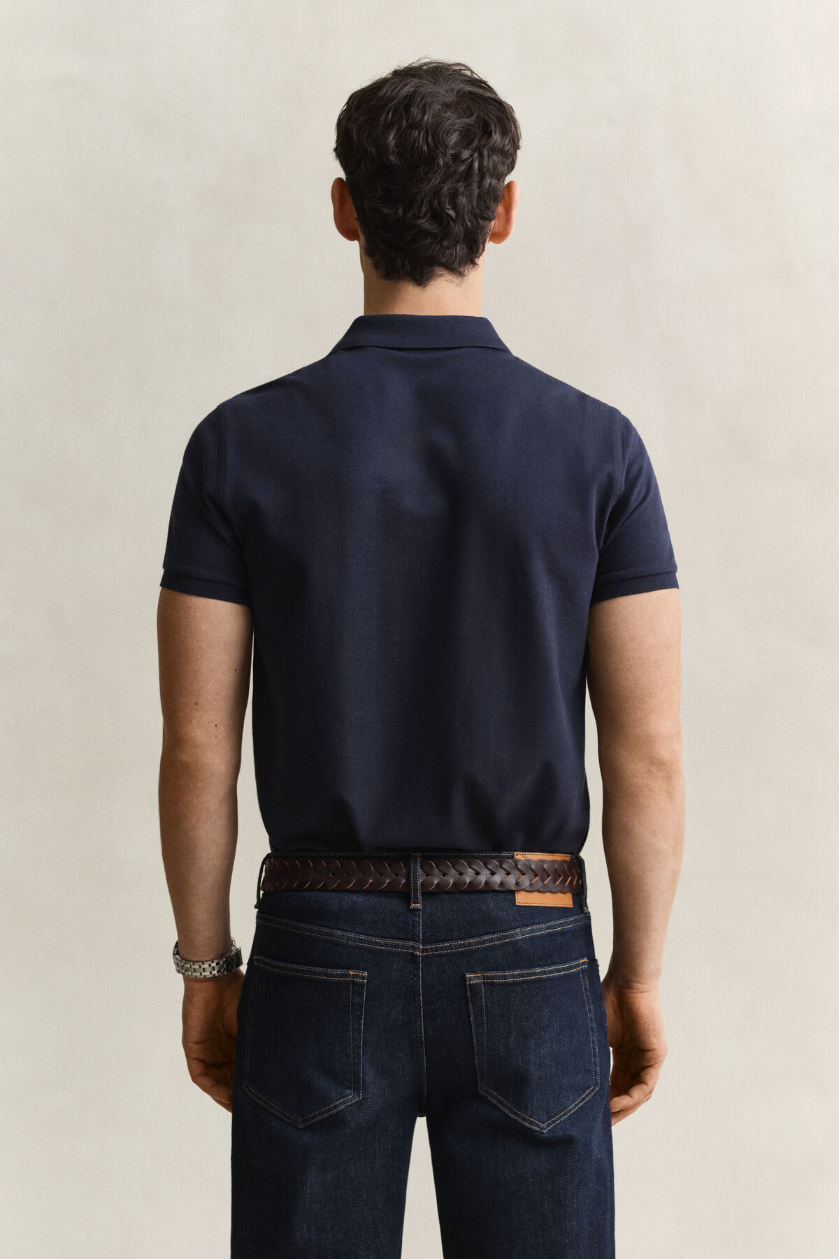 Classic Slim Polo Shirt — EVENING BLUE