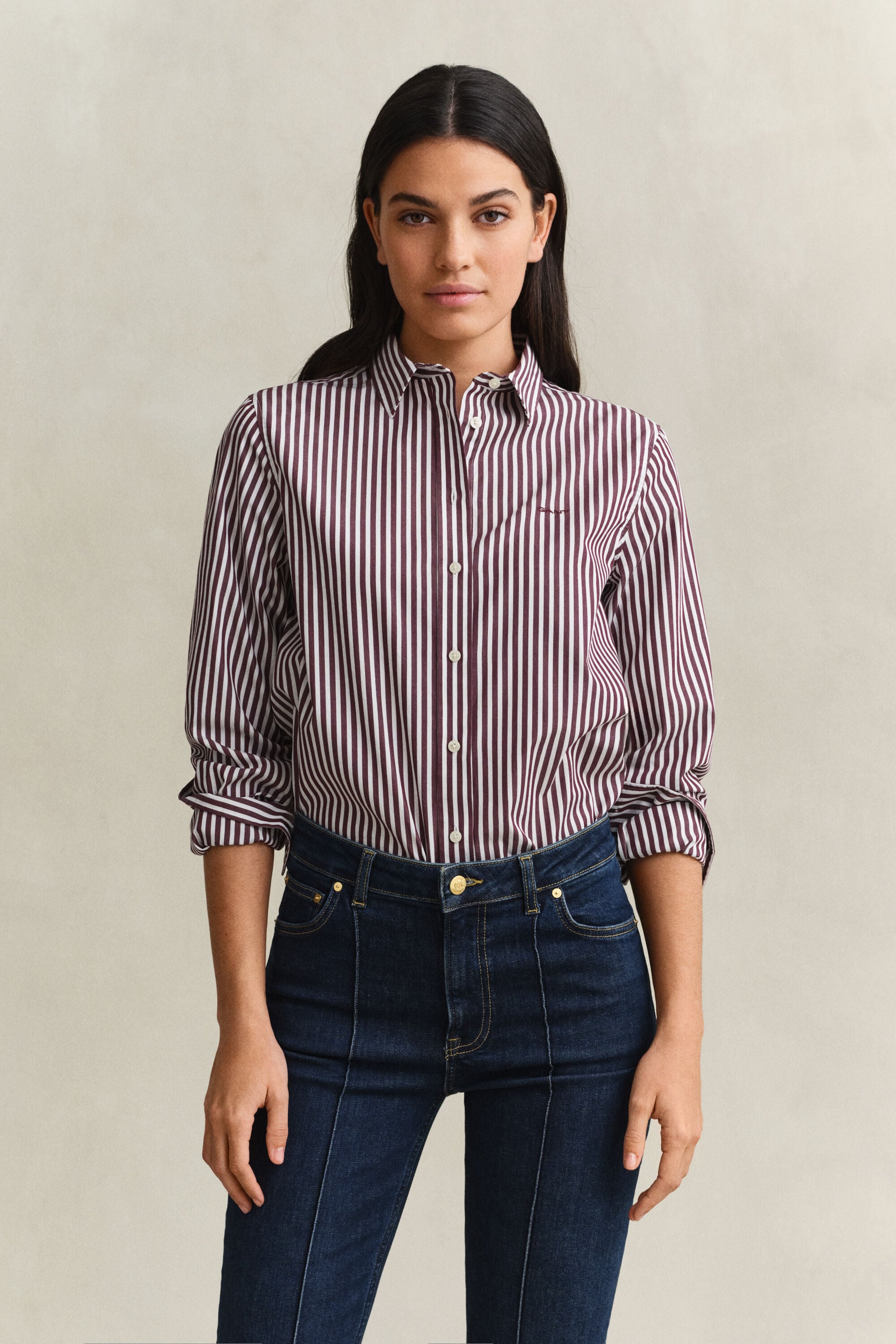 Regular Fit Striped Classic Poplin Shirt