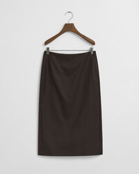 Wool Blend Midi Pencil Skirt