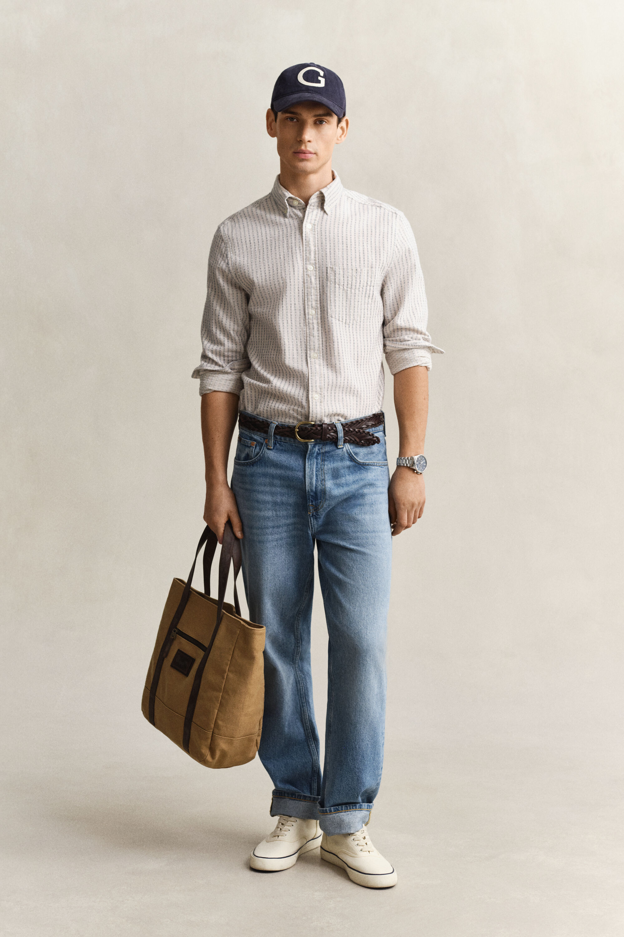 Striped Linen Blend Shirt